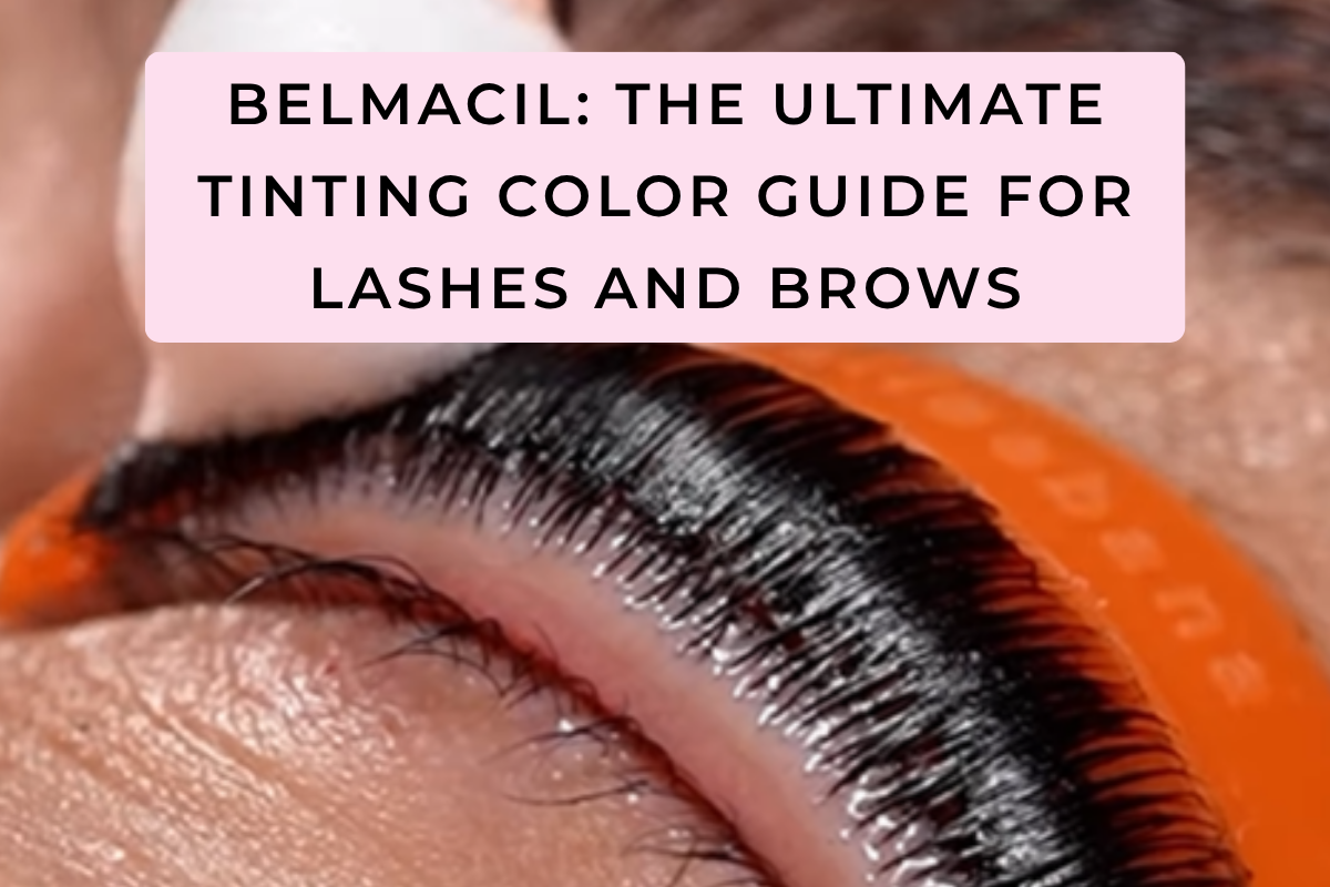 Belmacil tinting guide for mixing colors for lashes and brows