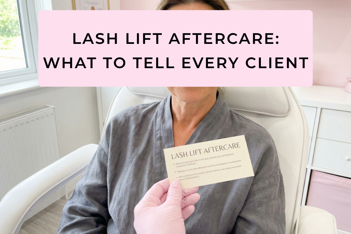 Lash lift aftercare instructions for professional lash artists