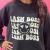 Lash Boss (with smiley face) - Crewneck Sweatshirt