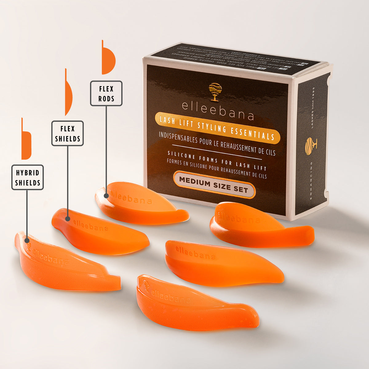 Elleebana Lash Lift Set (Flex Rods, Shields & Hybrid) - Medium