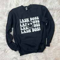 Lash Boss (with smiley face) - Crewneck Sweatshirt