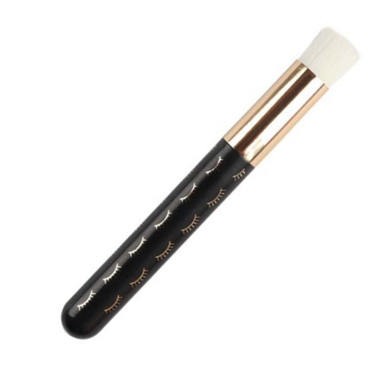 Lash & Brow Cleansing Brush - Black w/Gold Lashes