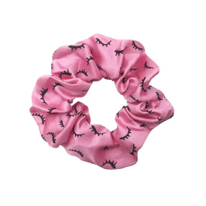Hair Scrunchie - Lash Design (Pink)
