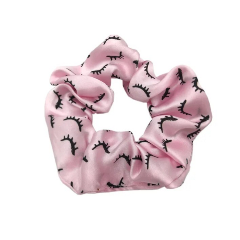 Hair Scrunchie - Lash Design (Light Pink)