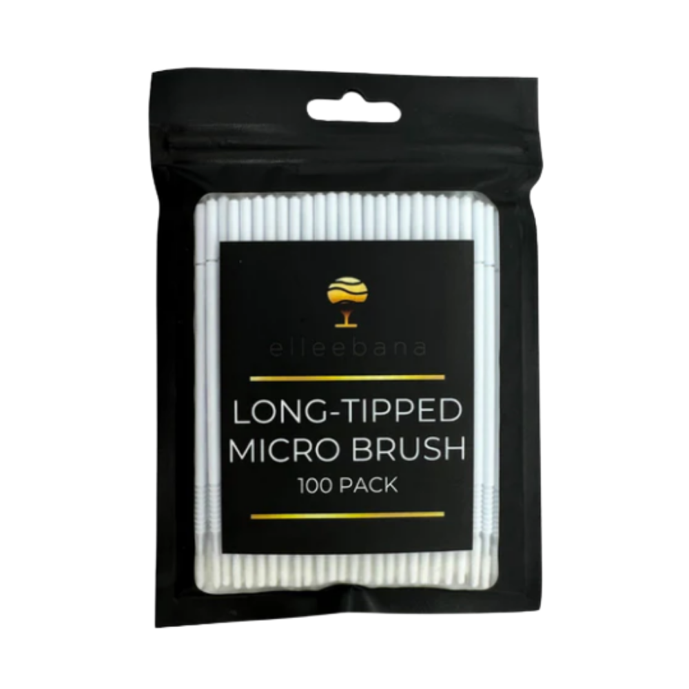 Elleebana Long-Tipped Microbrushes - White (100 Pack) by Lash Lift Society