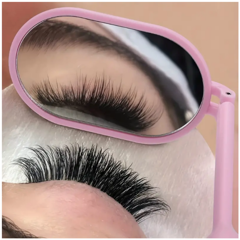 Adjustable Angled Lash/Brow Mirror - Pink