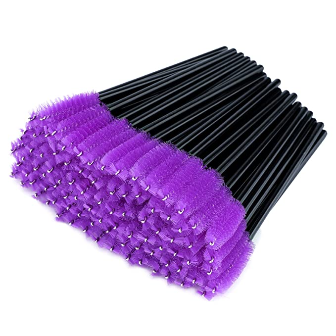 Disposable Mascara Wands - Purple - Pack of 50