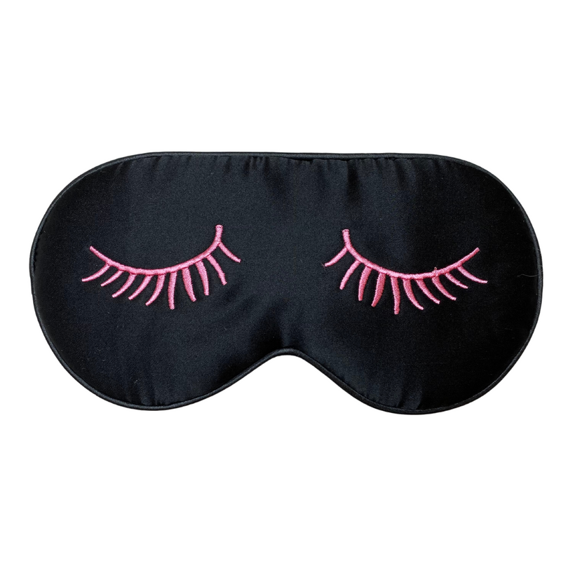 Lash Eye Mask - Black w/ Pink
