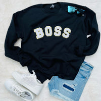 Chenille Patch Sweatshirt - BOSS (4 colors available)